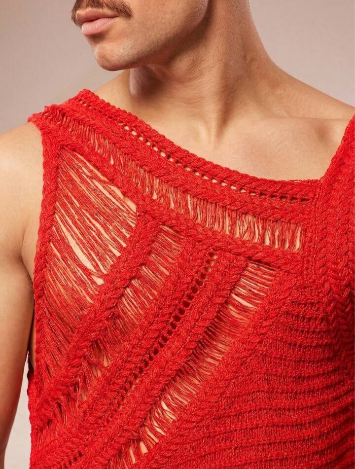 Men's Solid Color Sleeveless Knit Casual Summer Tank Top